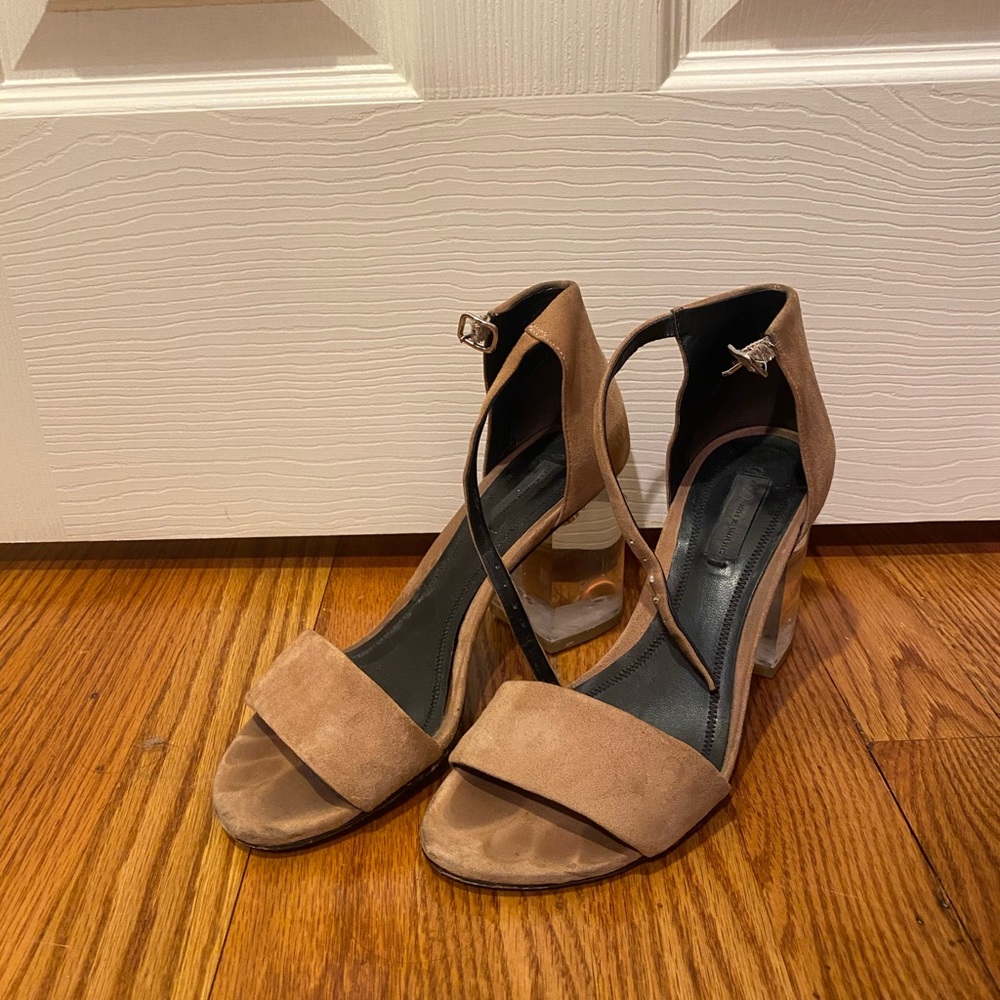 Alexander Wang Abby Lucite Heel Clay Sandals size7